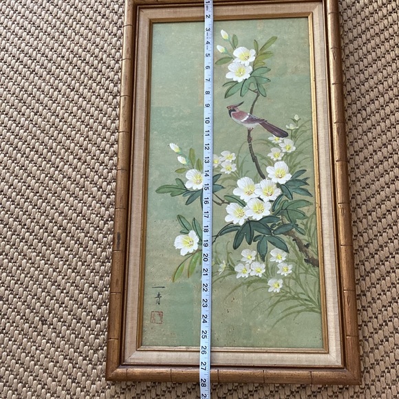 Vintage Chinese Floral & Bird on branch - Picture 3 of 5